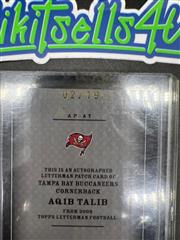 2008 AQIB TALIB PATCH CARD RE0823NS